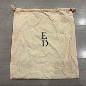 ED ELLEN DEGENERES Ivory DUST BAG Cotton Canvas Drawstring 16" H x 14" W